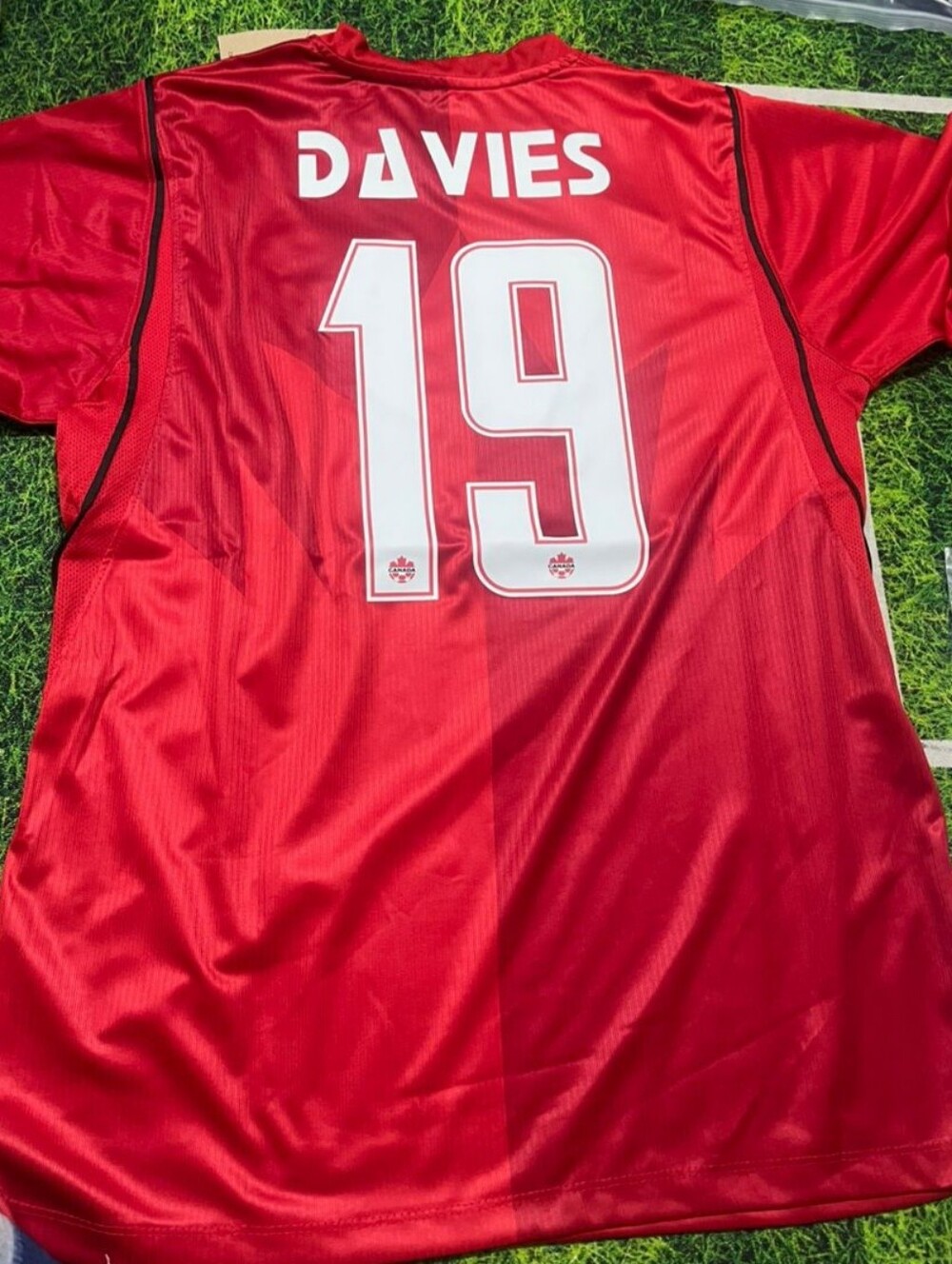 Davies #19 Red Soccer Jersey - Team Replica
